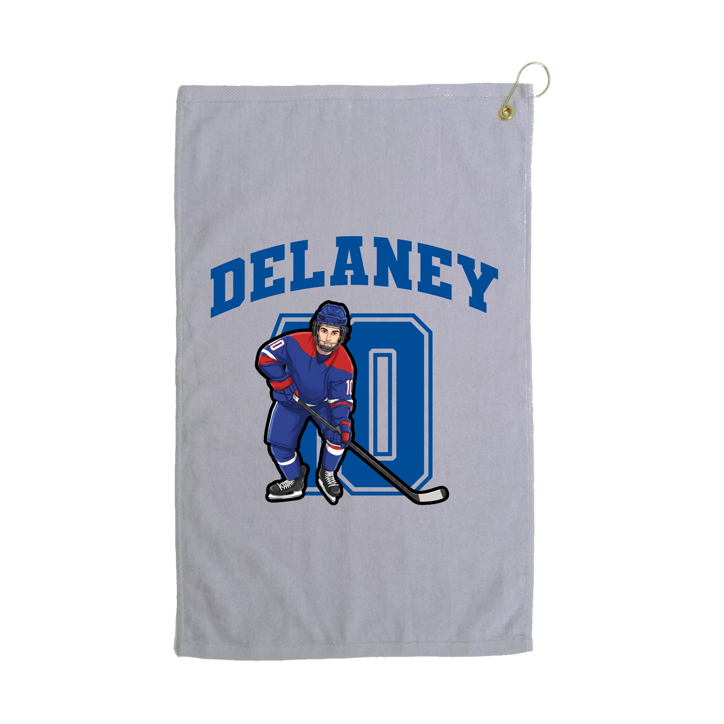 Golf Towel — Number in Grey