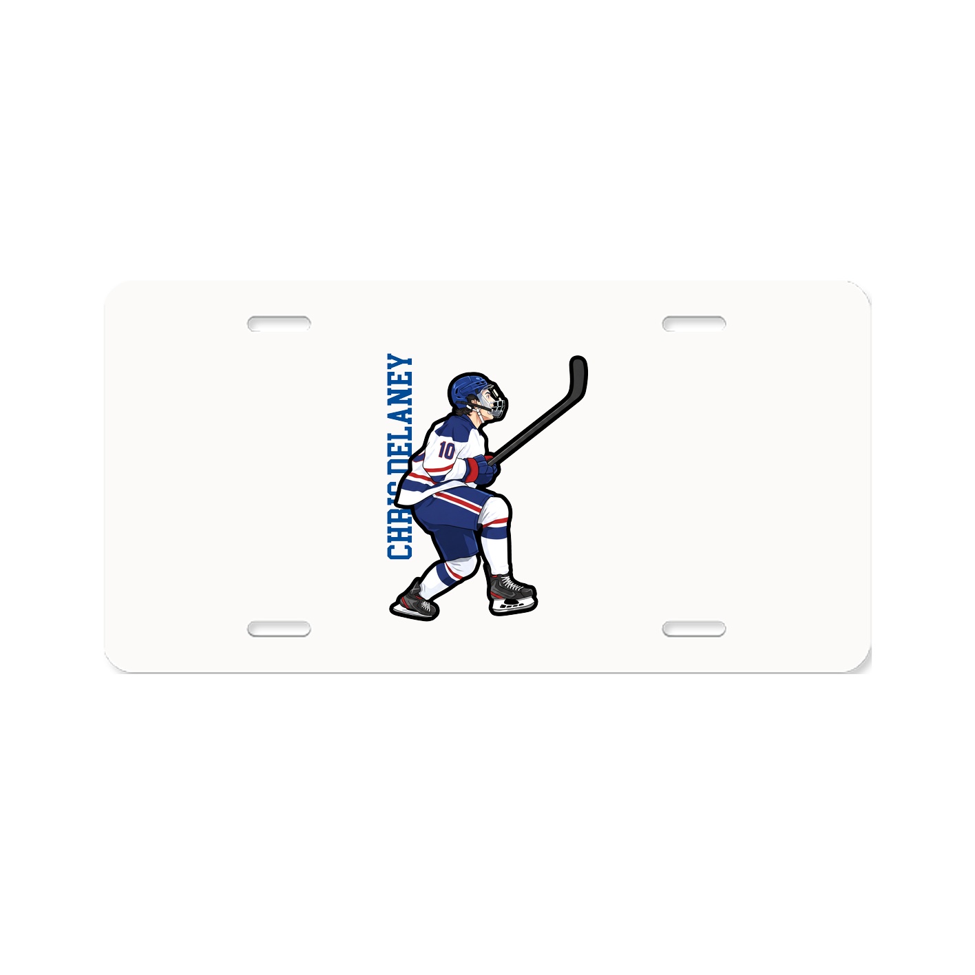 License Plate — Name Vertical in Classic