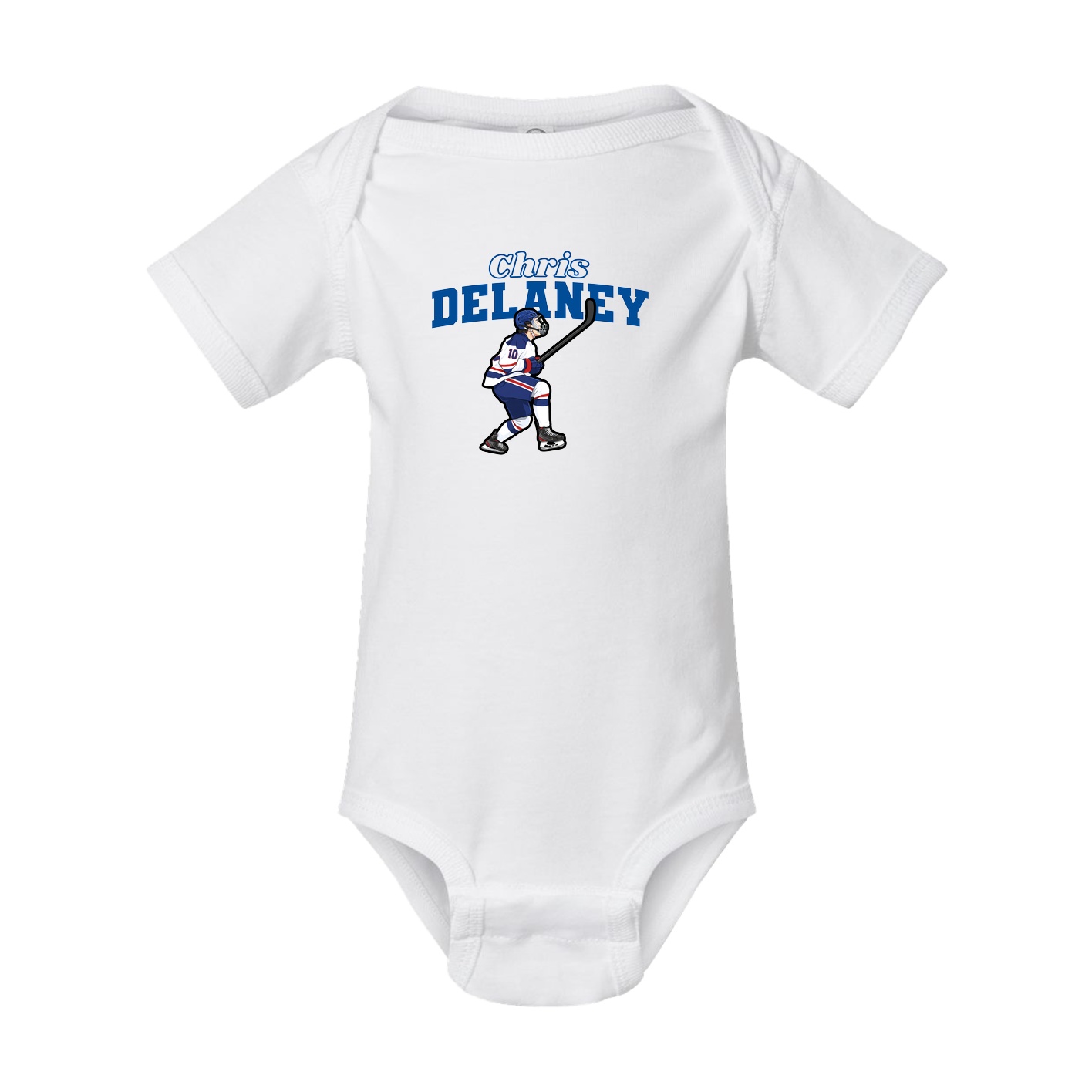 Baby Onesie — Name Arch in White