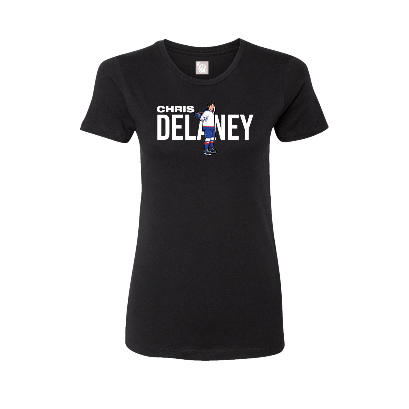 Fitted Women's Tee — Player Name in Black