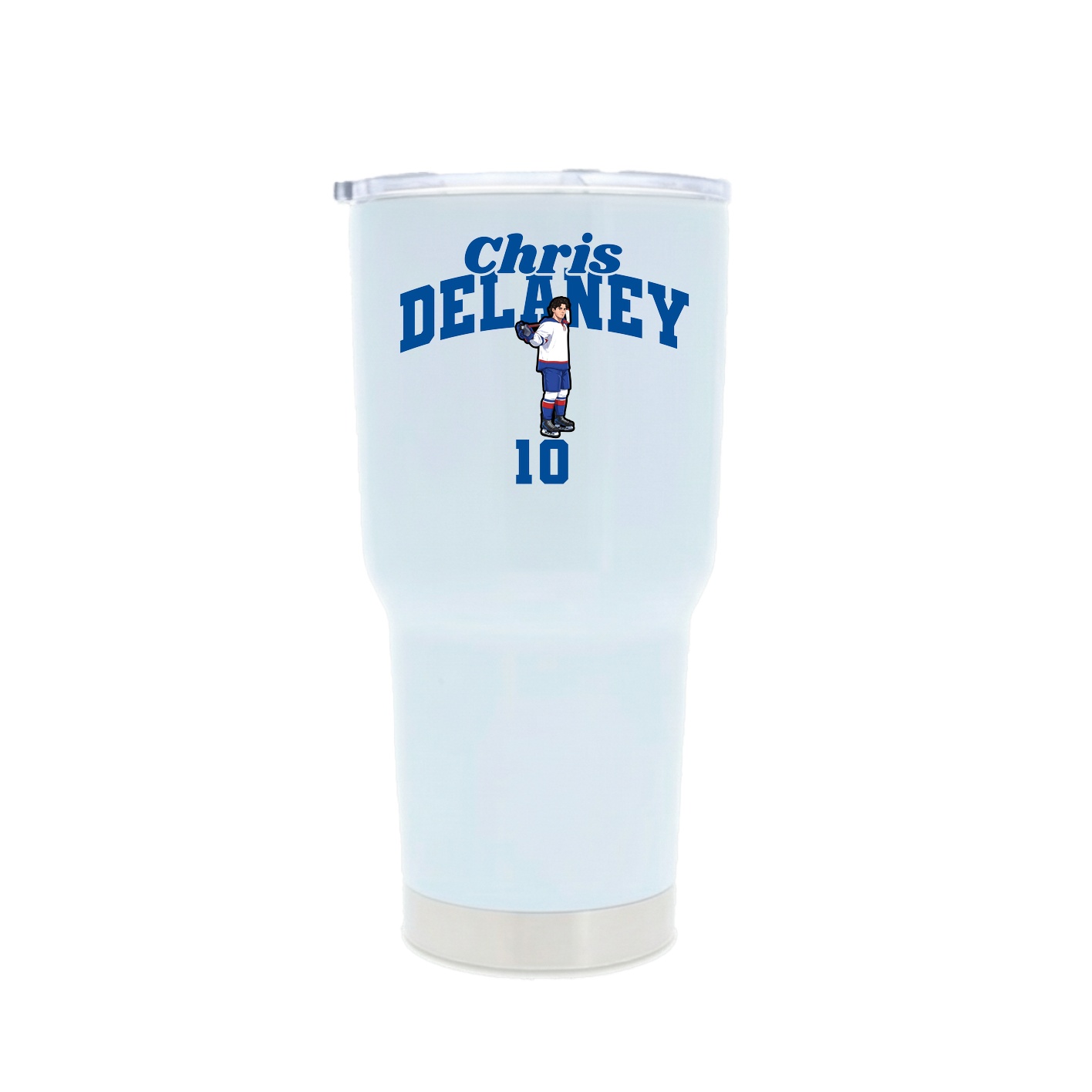 30oz Stainless Steel Tumbler — Signature Arch in White