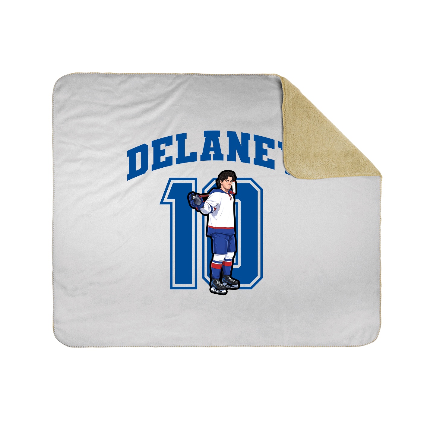 Throw Blanket — Number in White