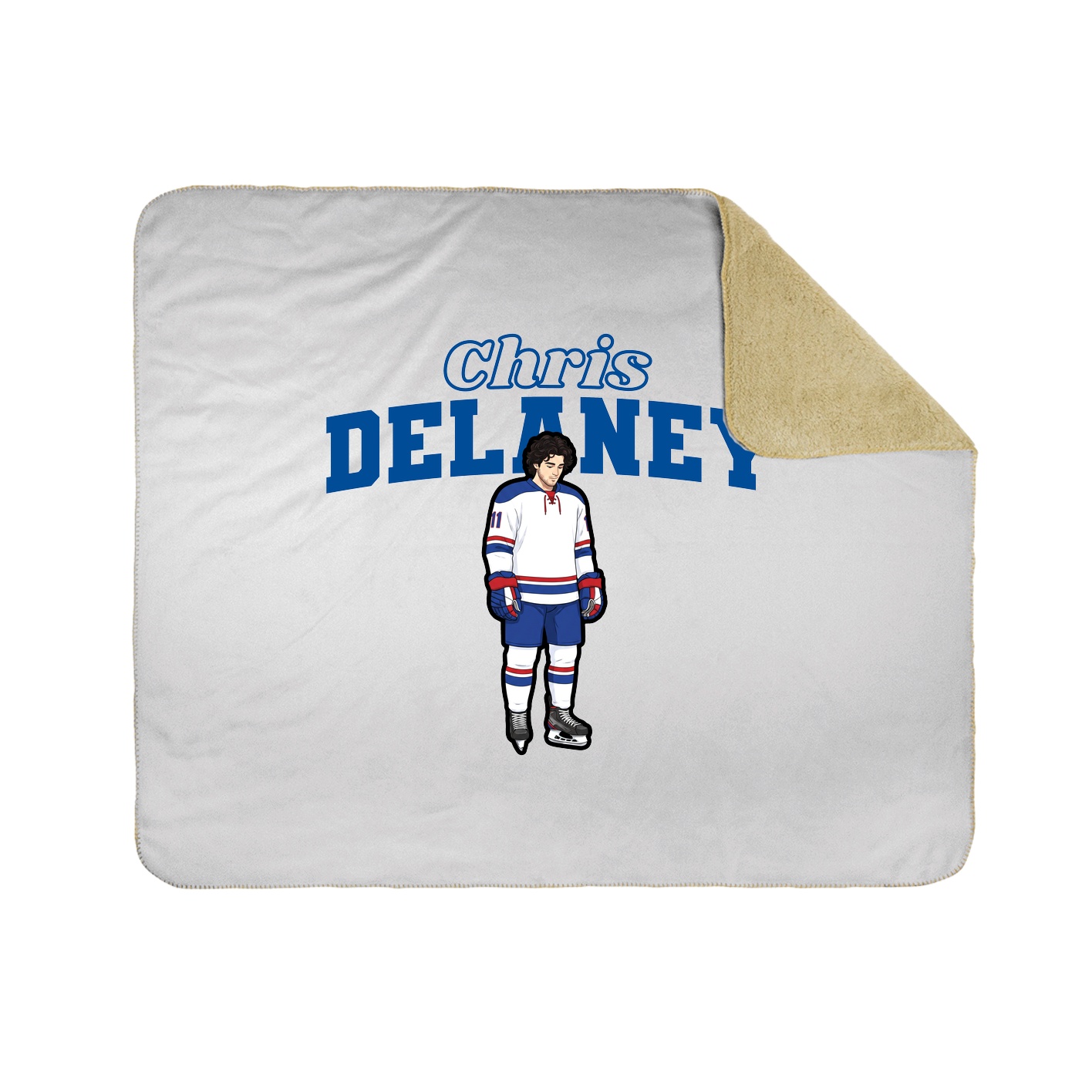 Throw Blanket — Name Arch in White