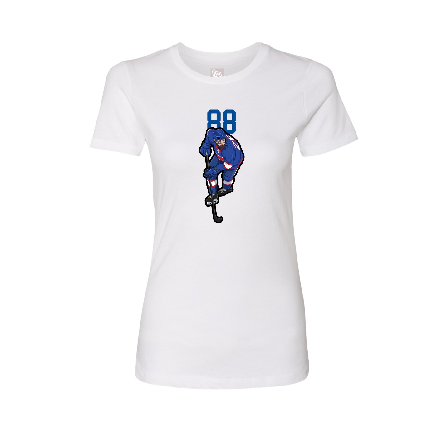 Fitted Women's Tee — Number Top in White