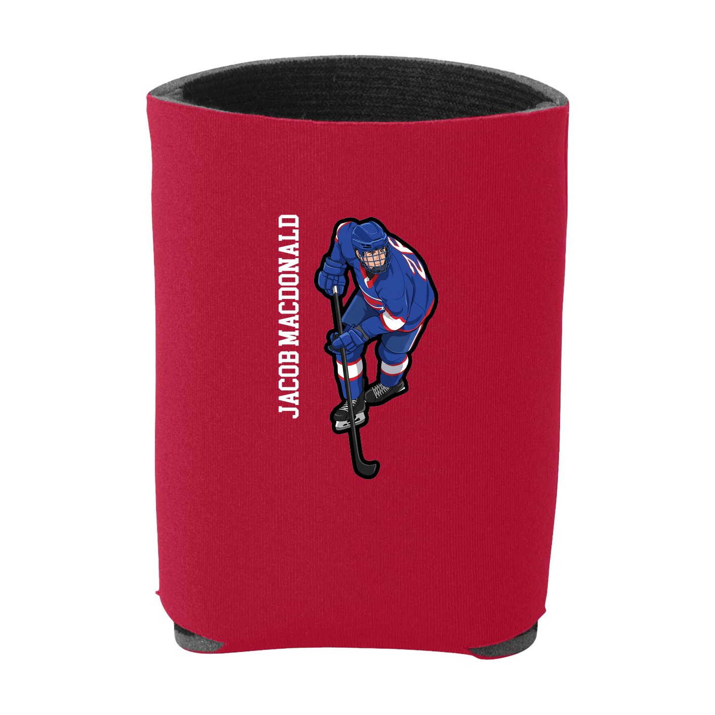 Can Holder — Name Vertical in Red