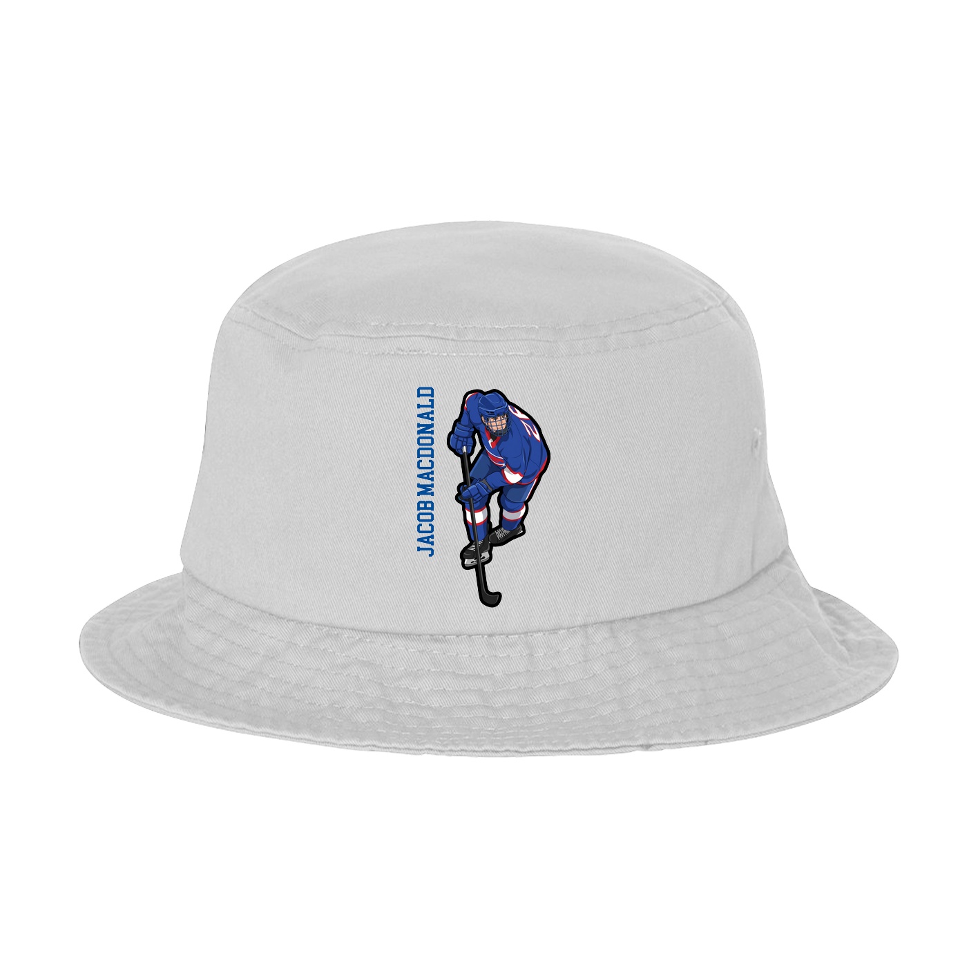 Bucket Cap — Name Vertical in White