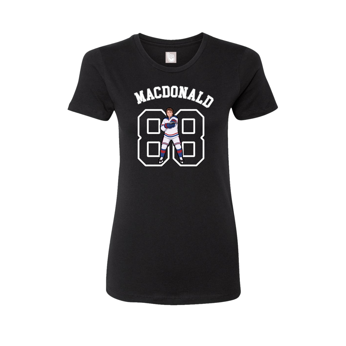 Fitted Women's Tee — Shirsey Arch in Black
