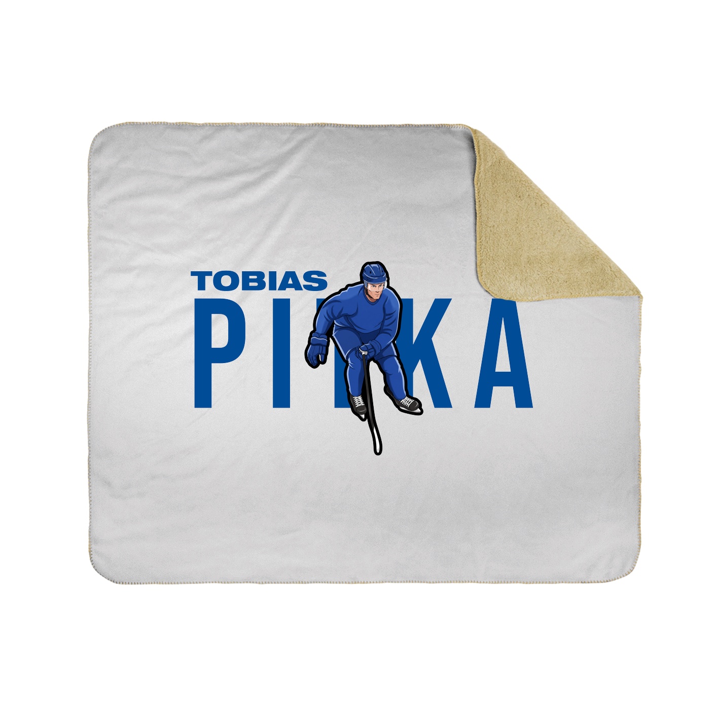 Throw Blanket — Player Name in White