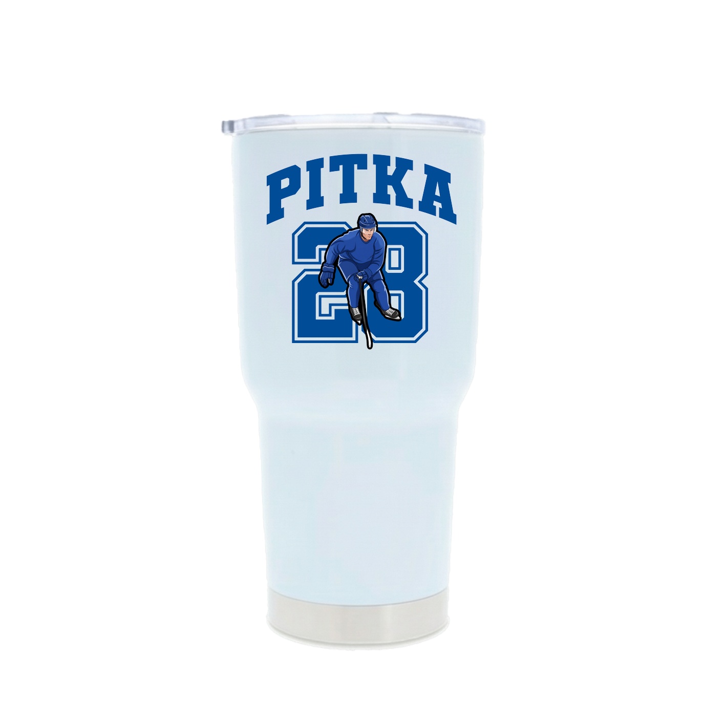 30oz Stainless Steel Tumbler — Number in White