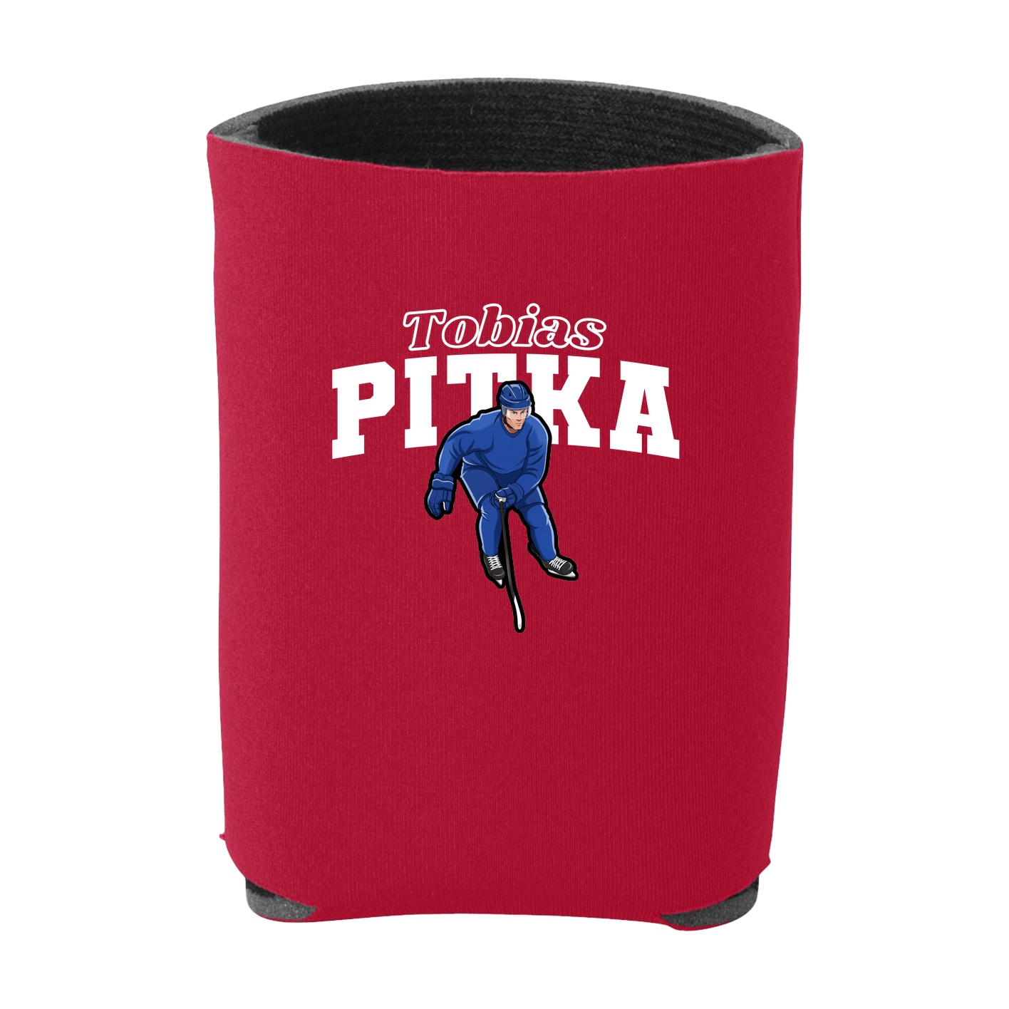 Can Holder — Name Arch in Red