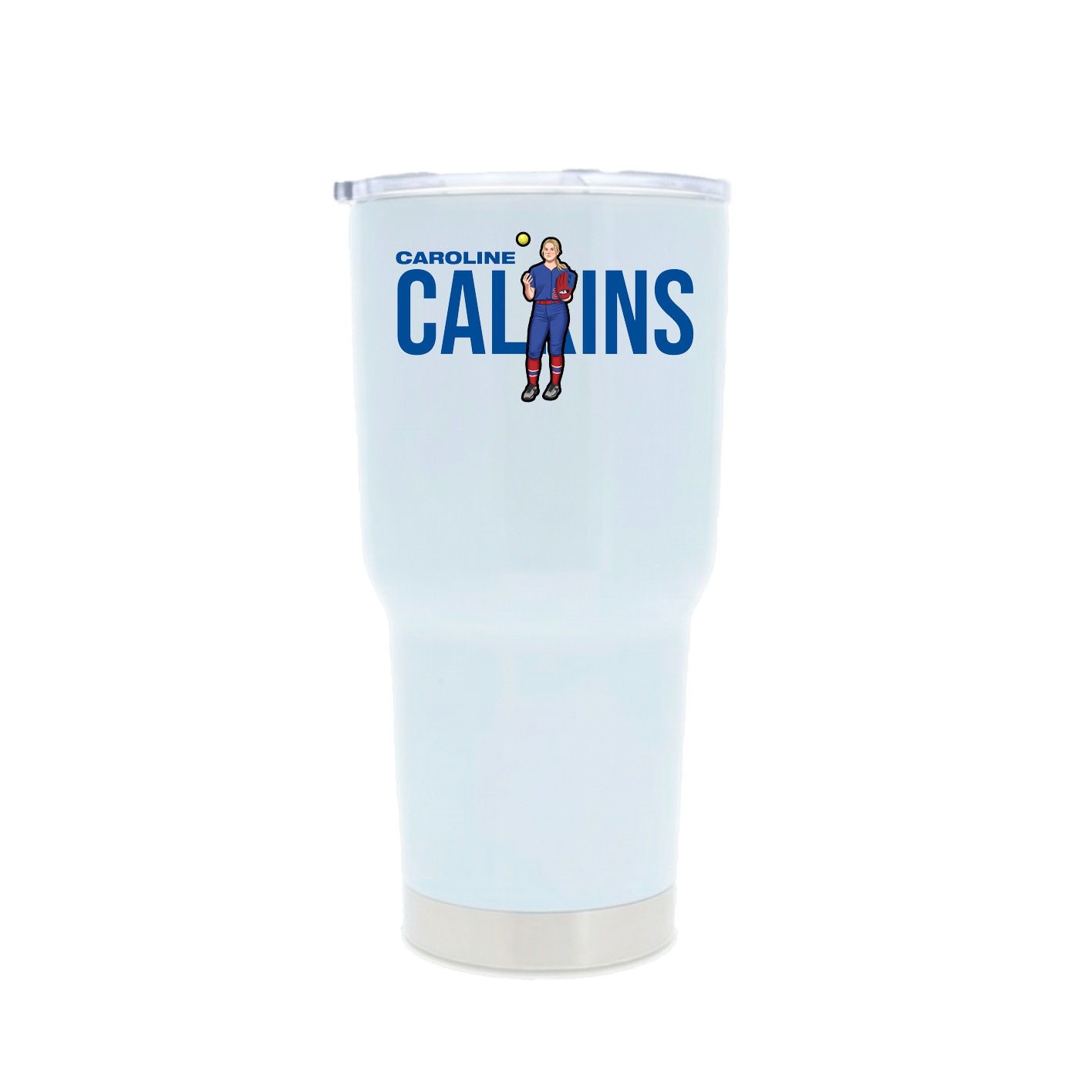 30oz Stainless Steel Tumbler — Player Name in White
