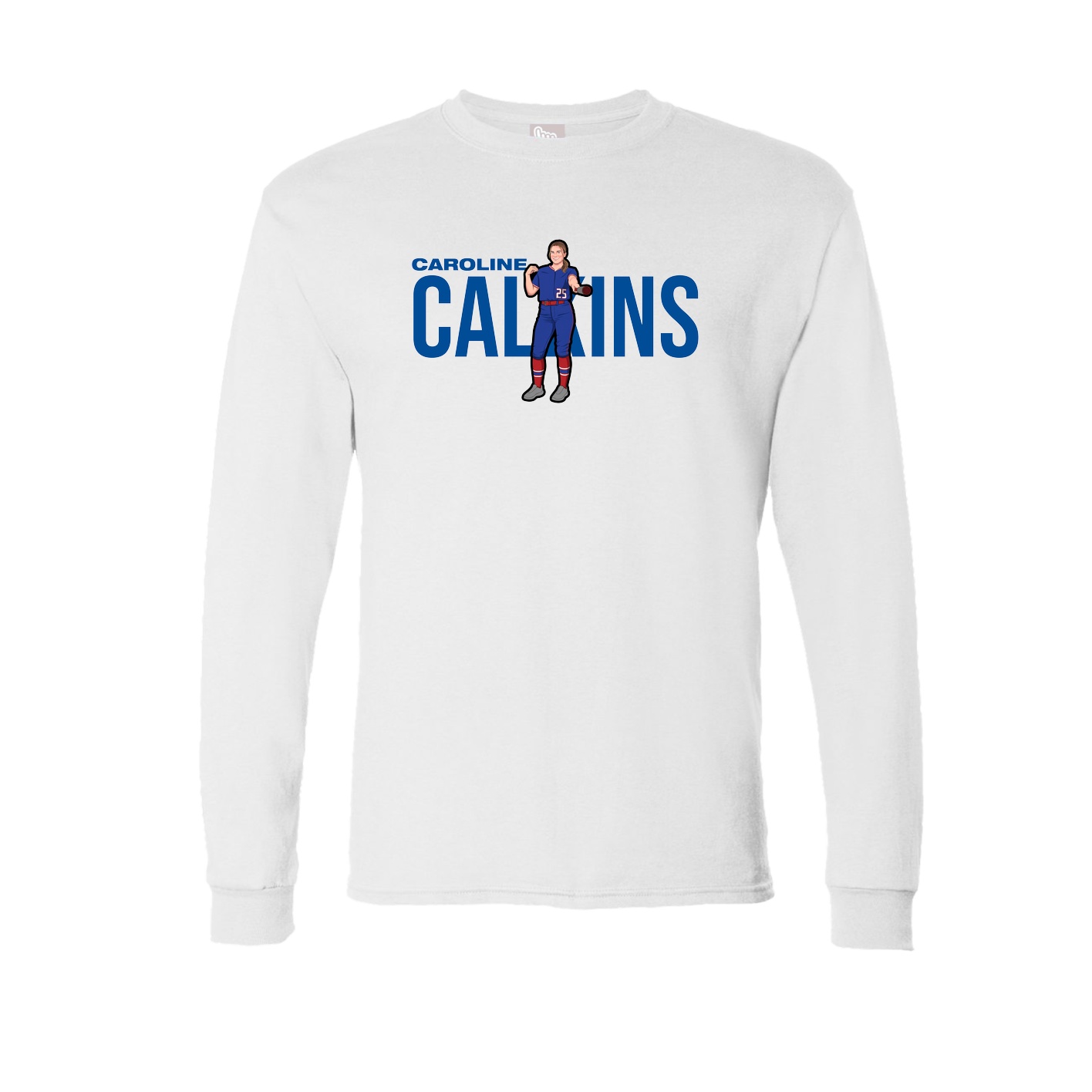 Long Sleeve Tee — Player Name in White