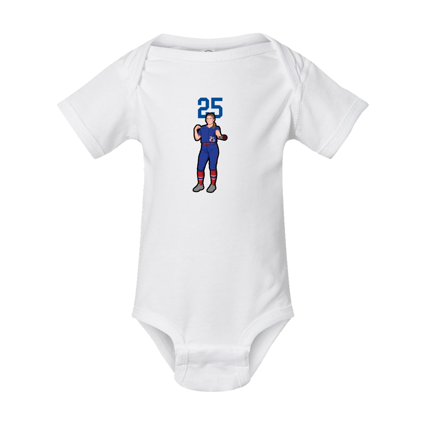 Baby Onesie — Number Top in White