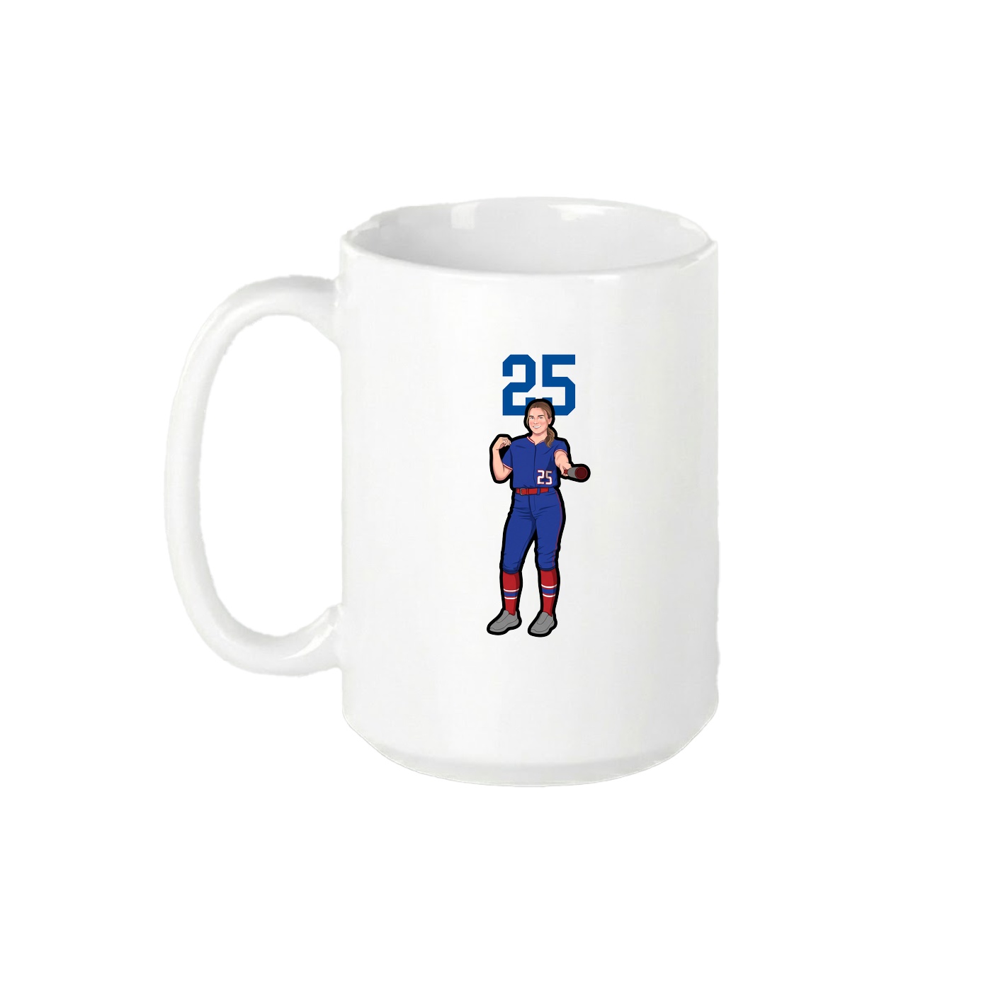 15oz Coffee Mug — Number Top in White