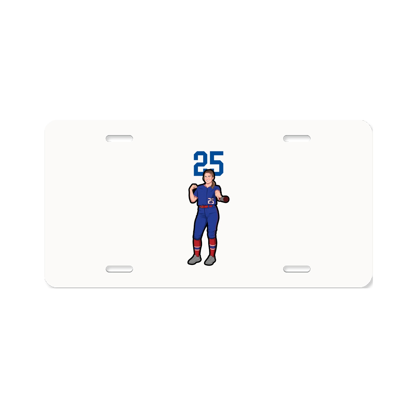 License Plate — Number Top in Classic