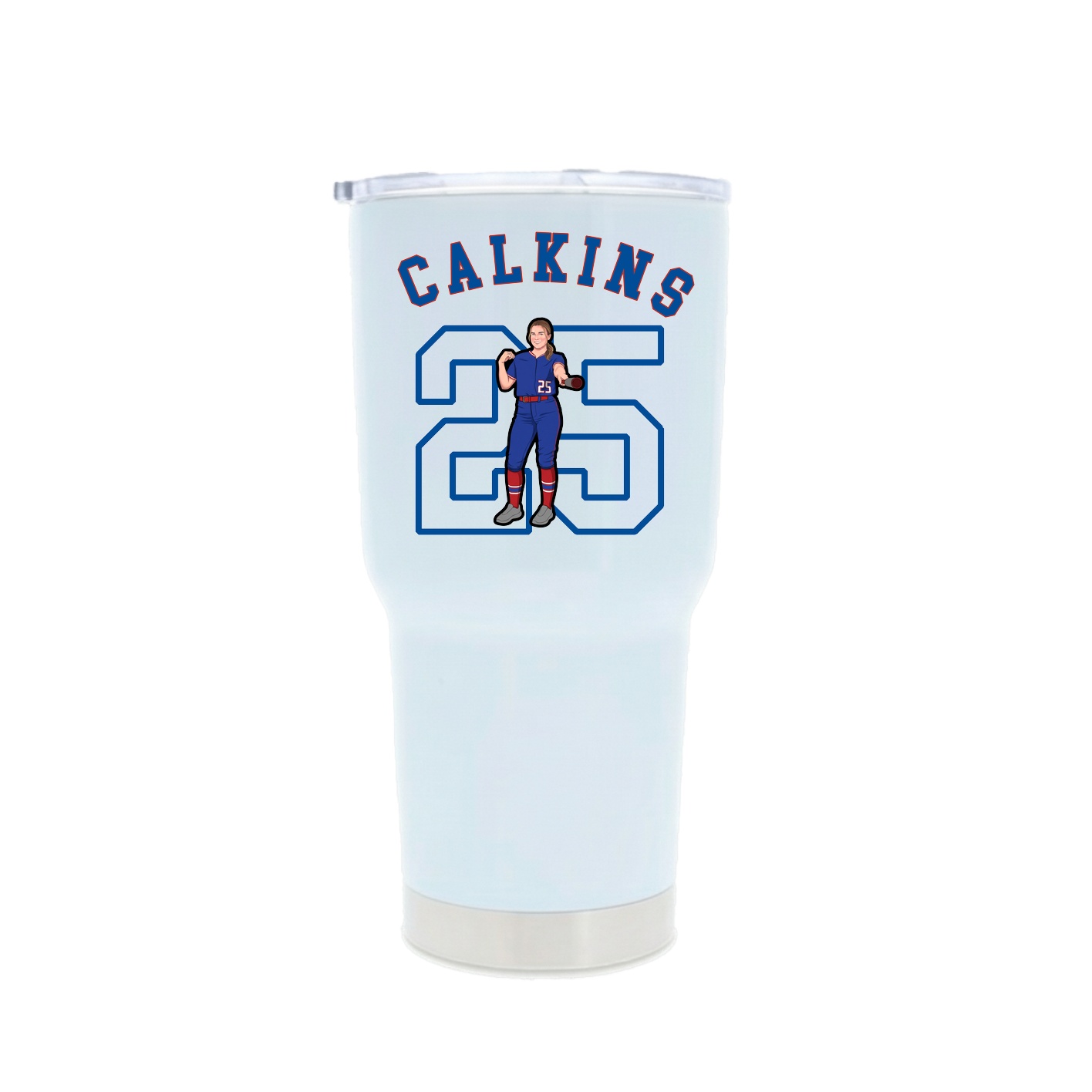 30oz Stainless Steel Tumbler — Shirsey Arch in White