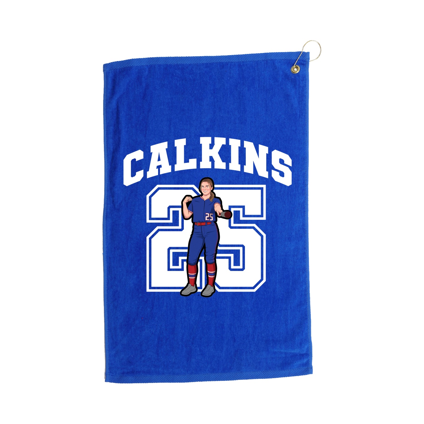 Golf Towel — Number in Royal