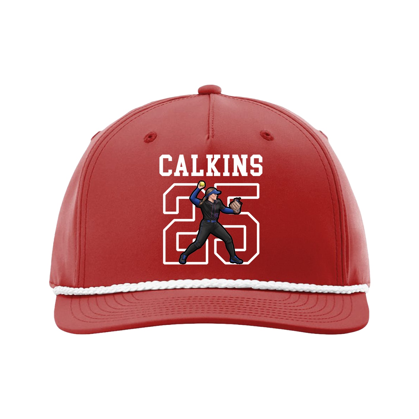Five-Panel Classic Rope Cap — Shirsey in Red