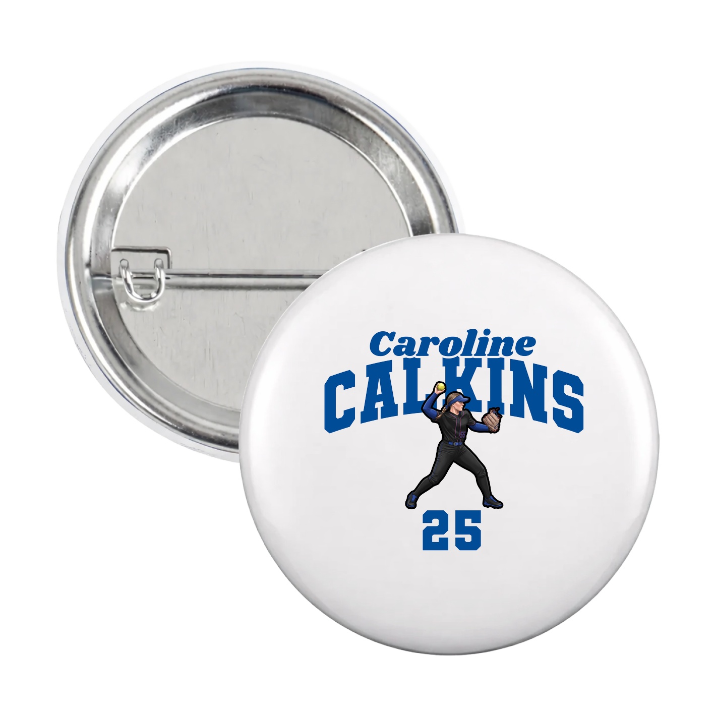 Game Day Button — Signature Arch in White