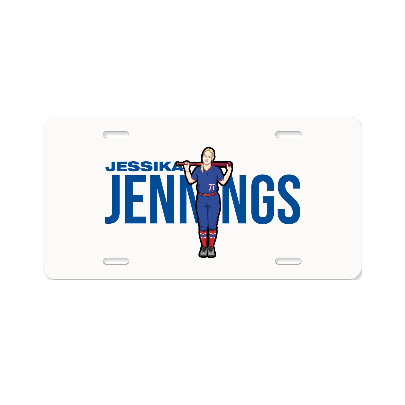 License Plate — Player Name in Classic