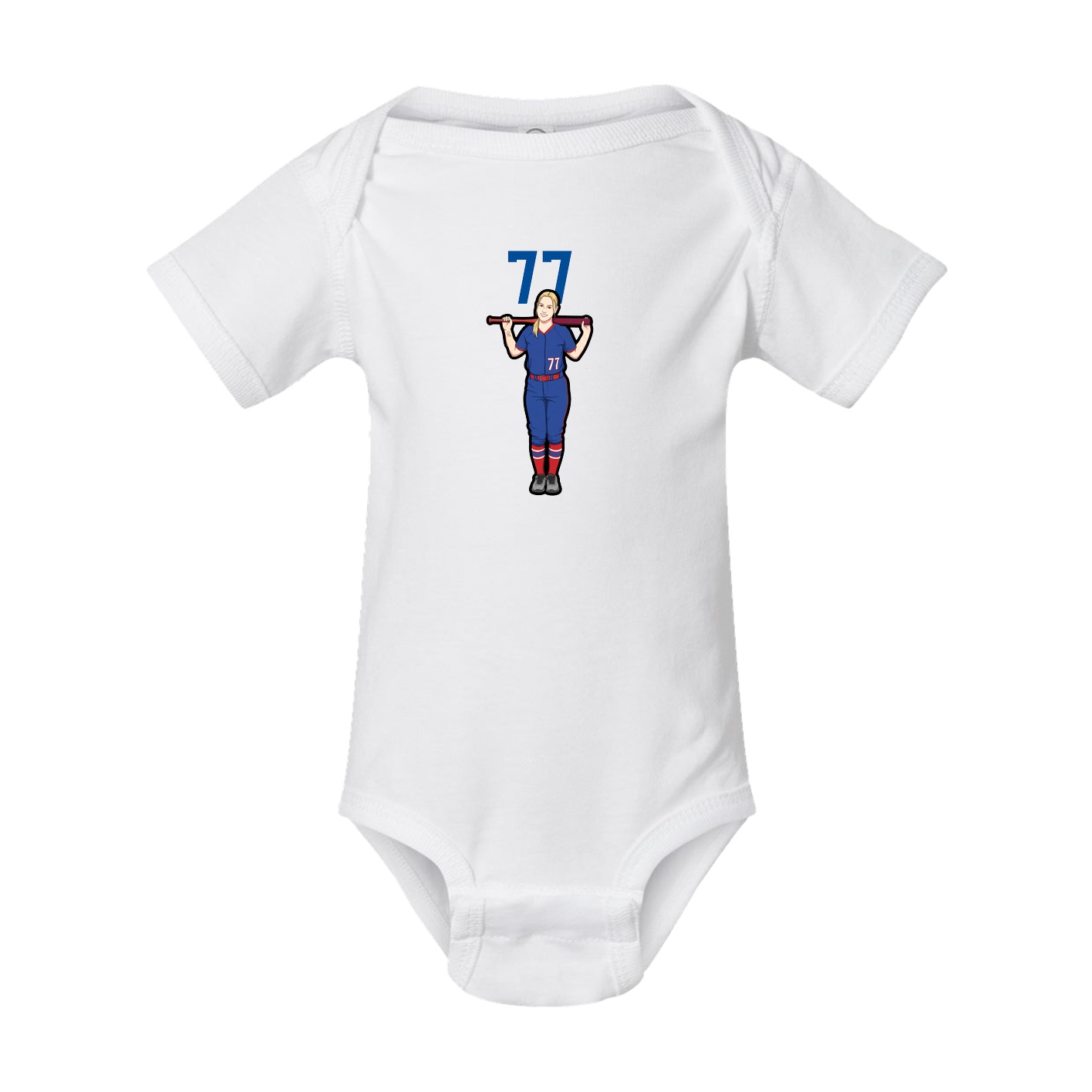Baby Onesie — Number Top in White