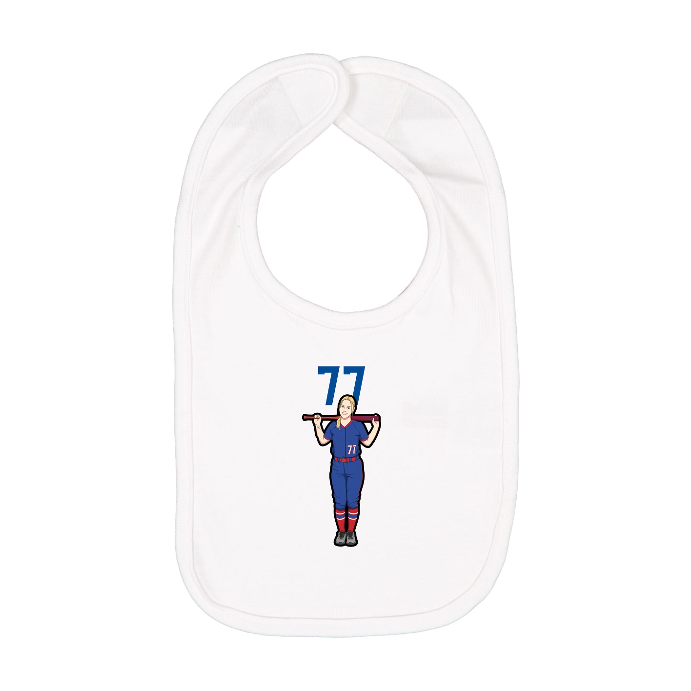 Infant Bib — Number Top in White