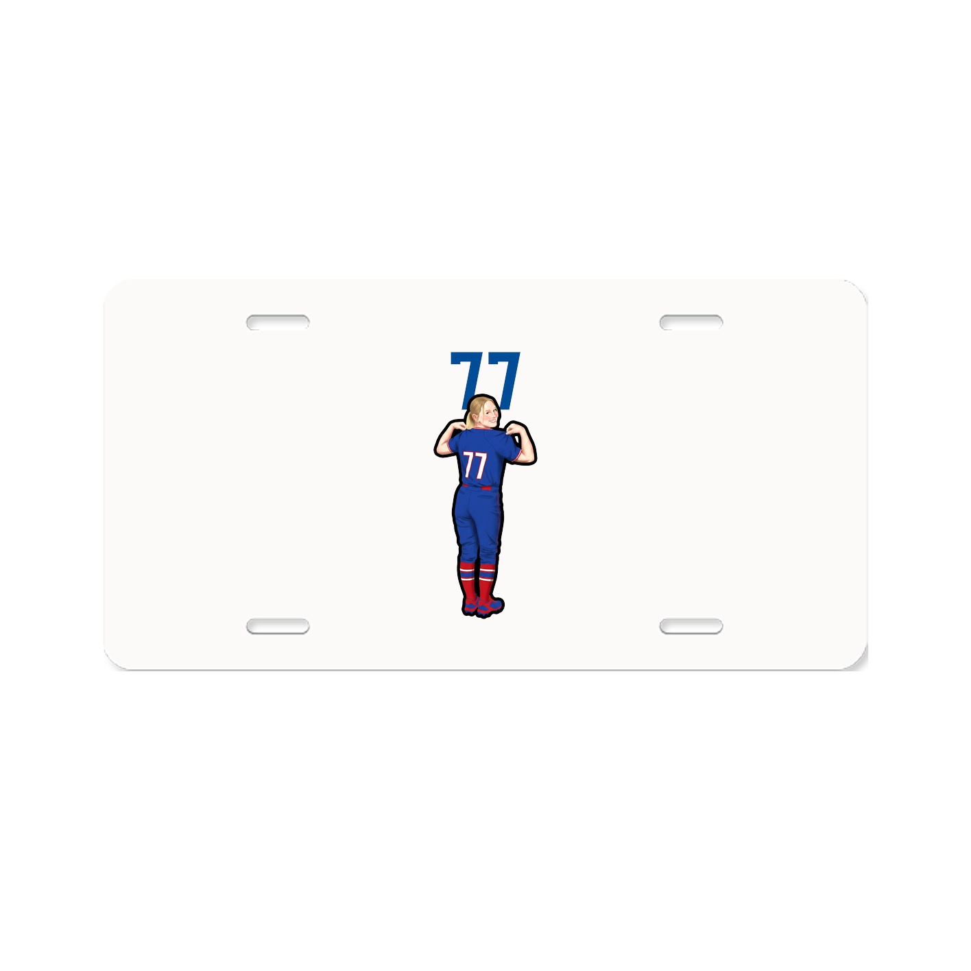 License Plate — Number Top in Classic
