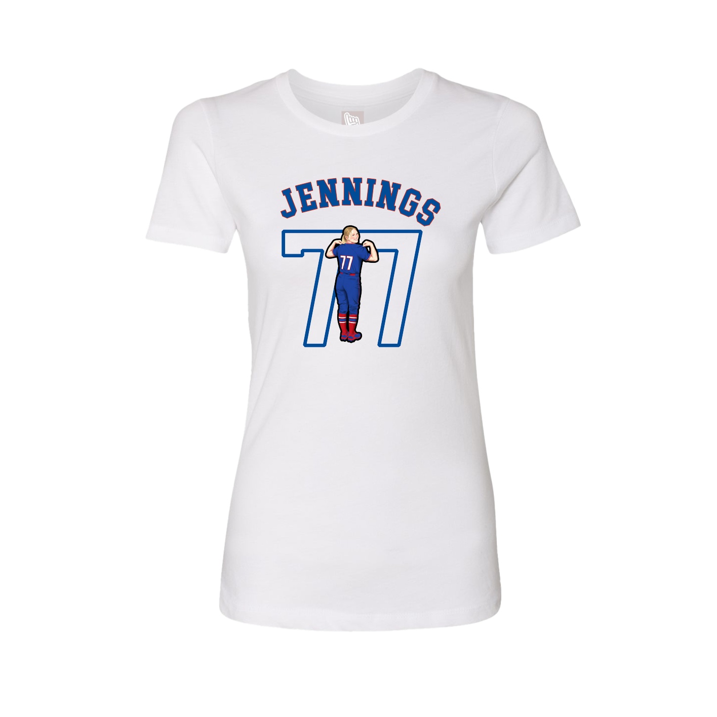 Fitted Women's Tee — Shirsey Arch in White