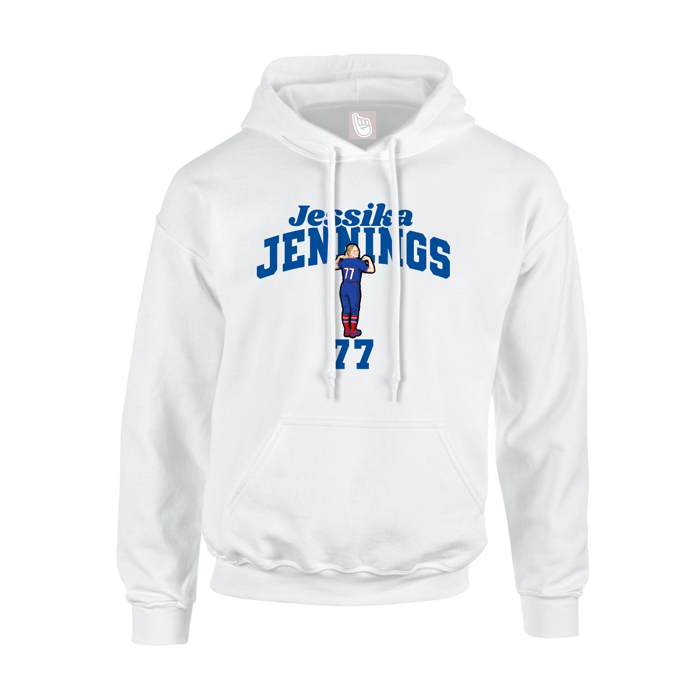 Youth Hoodie — Signature Arch in White