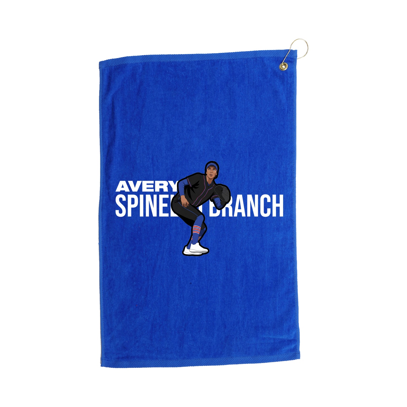 Golf Towel — Player Name in Royal
