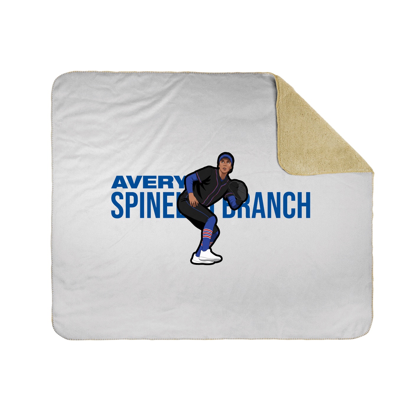 Throw Blanket — Player Name in White