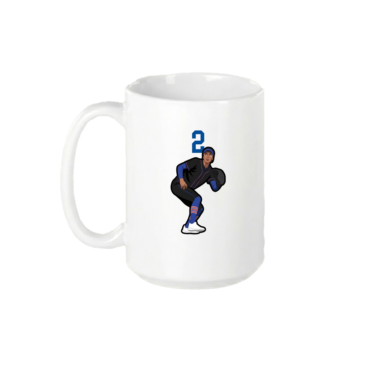 15oz Coffee Mug — Number Top in White