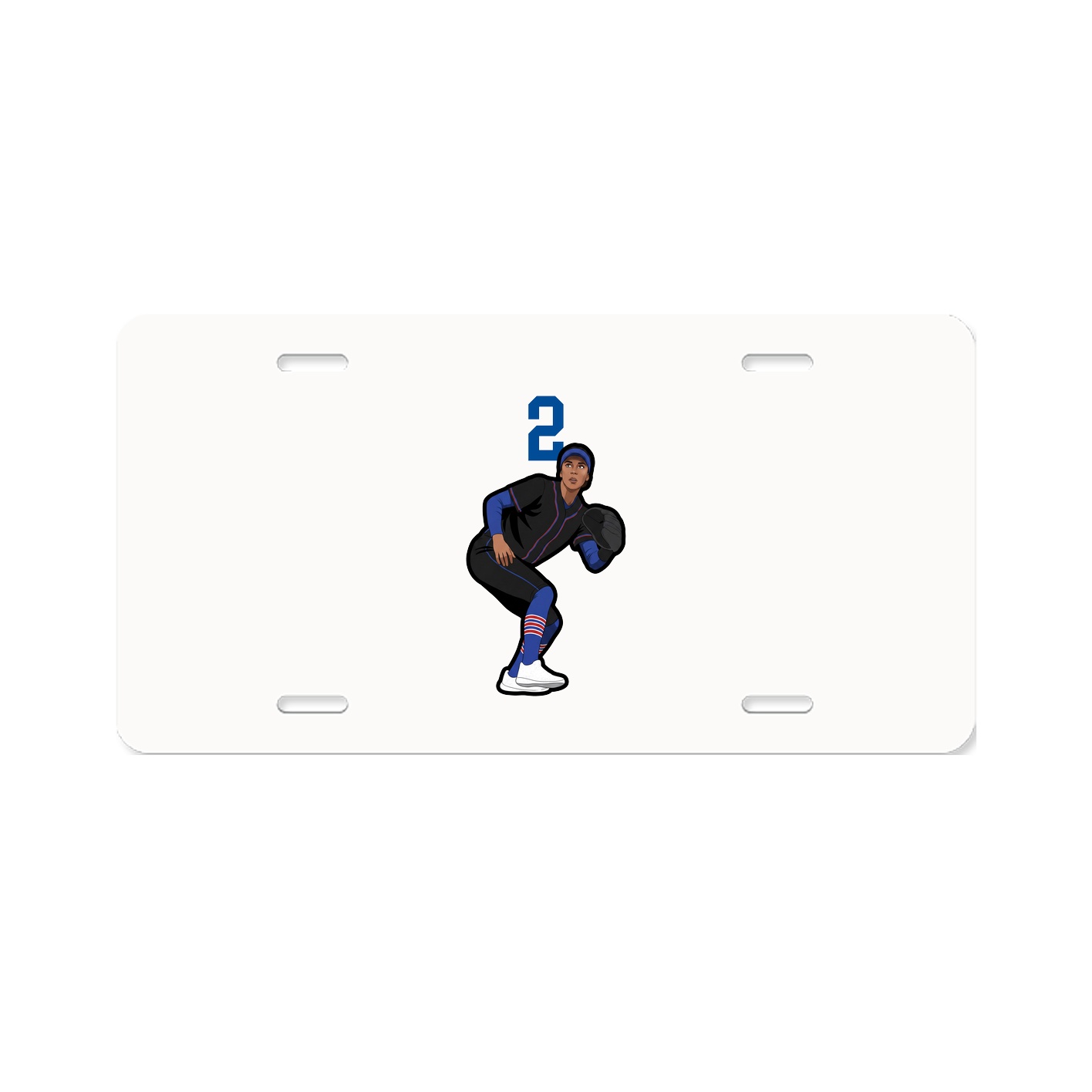 License Plate — Number Top in Classic