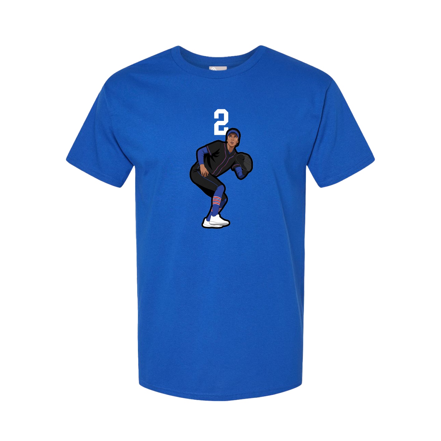 Youth Tee — Number Top in Royal