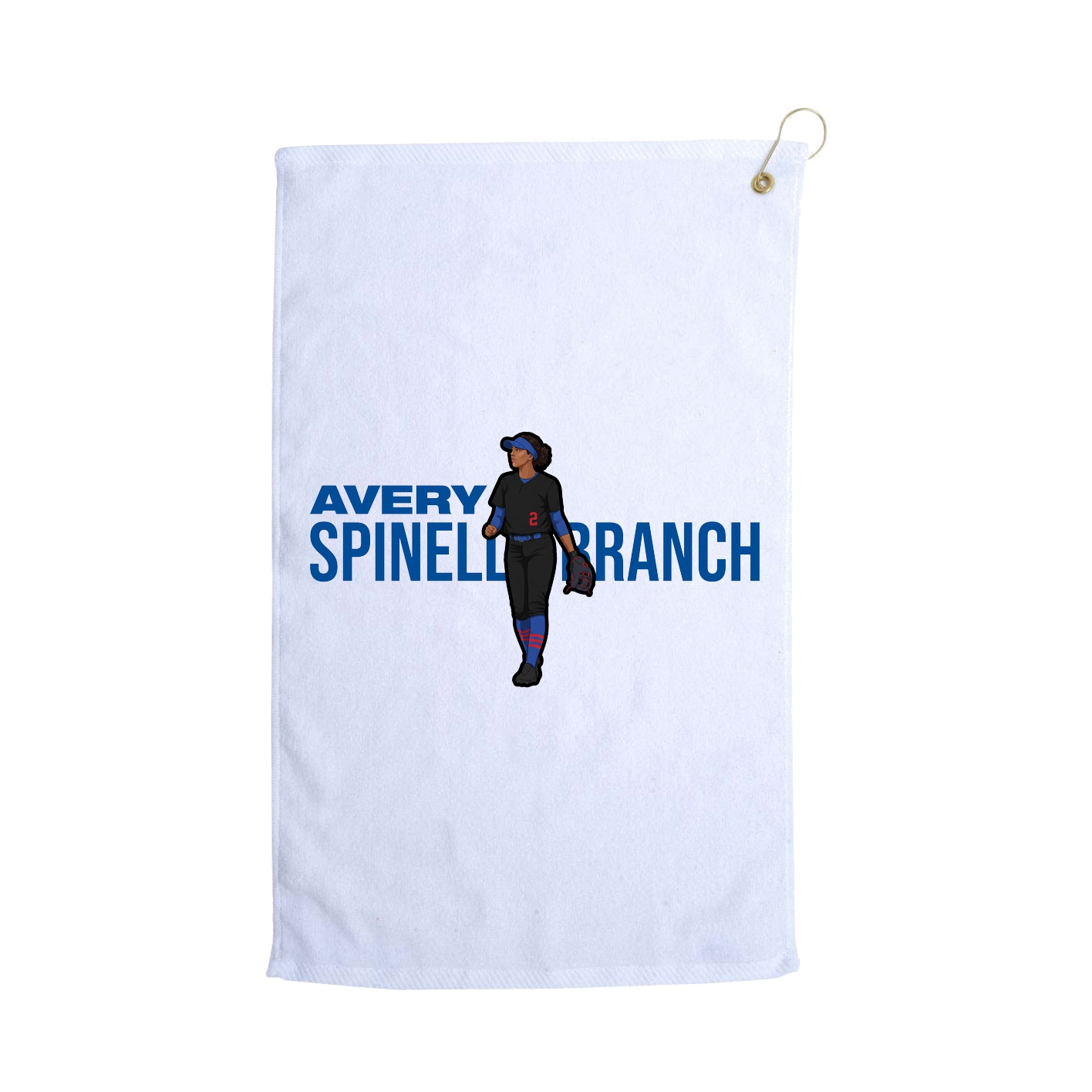 Golf Towel — Player Name in White