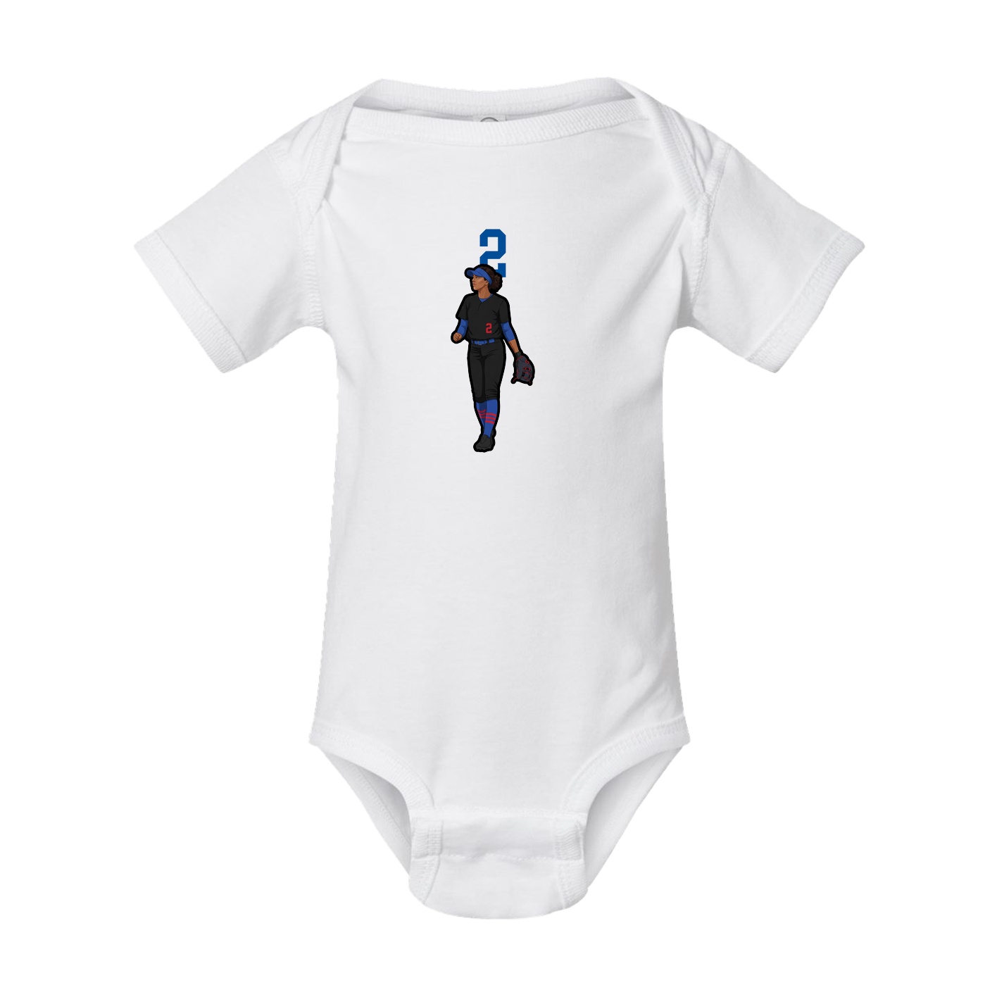 Baby Onesie — Number Top in White