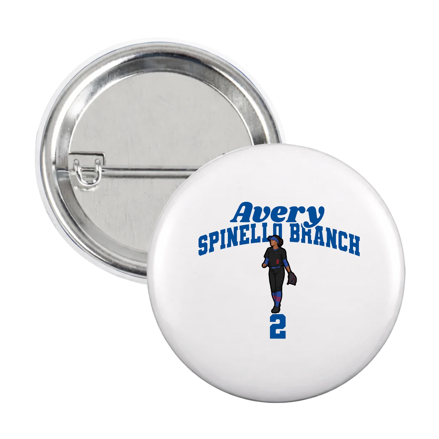 Game Day Button — Signature Arch in White