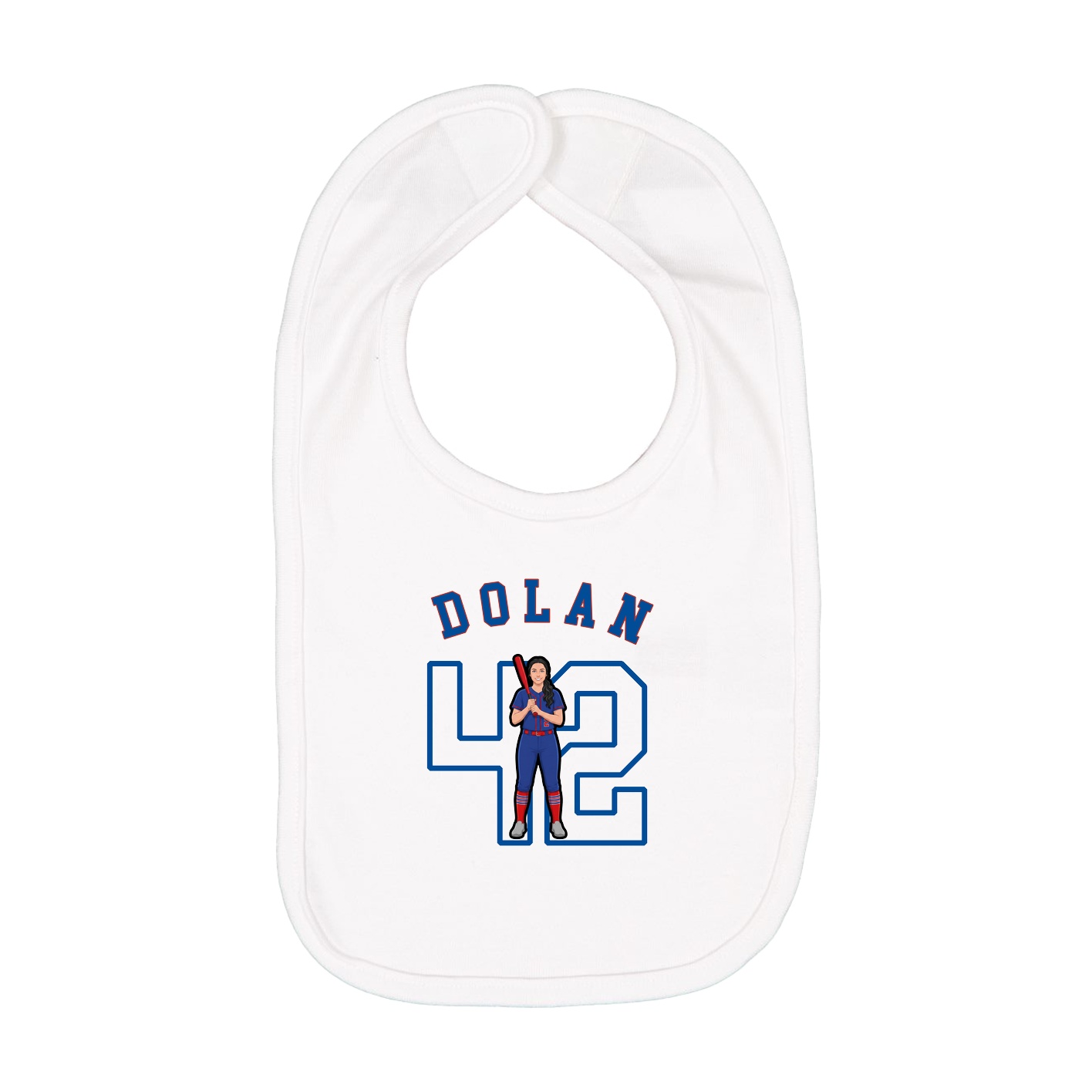 Infant Bib — Shirsey Arch in White