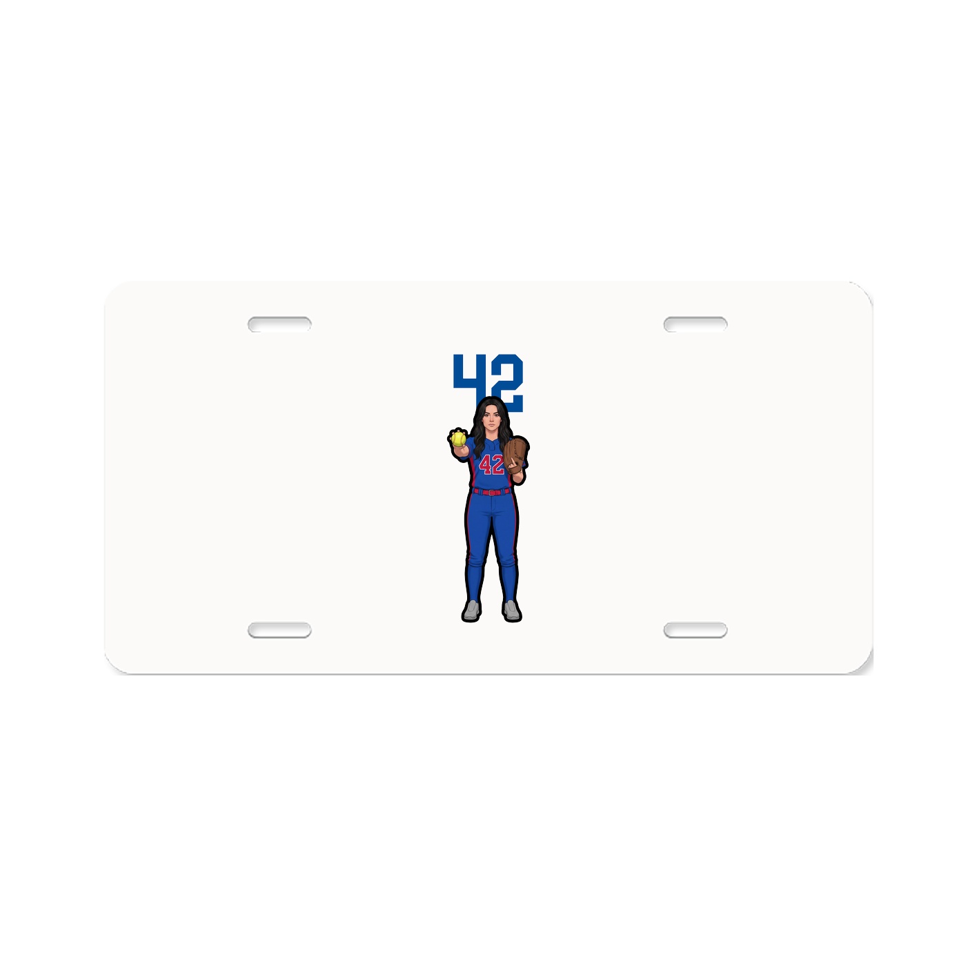 License Plate — Number Top in Classic
