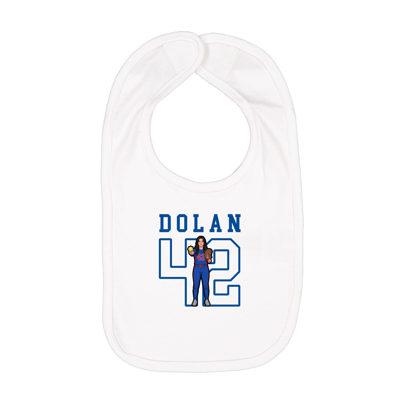 Infant Bib — Shirsey in White