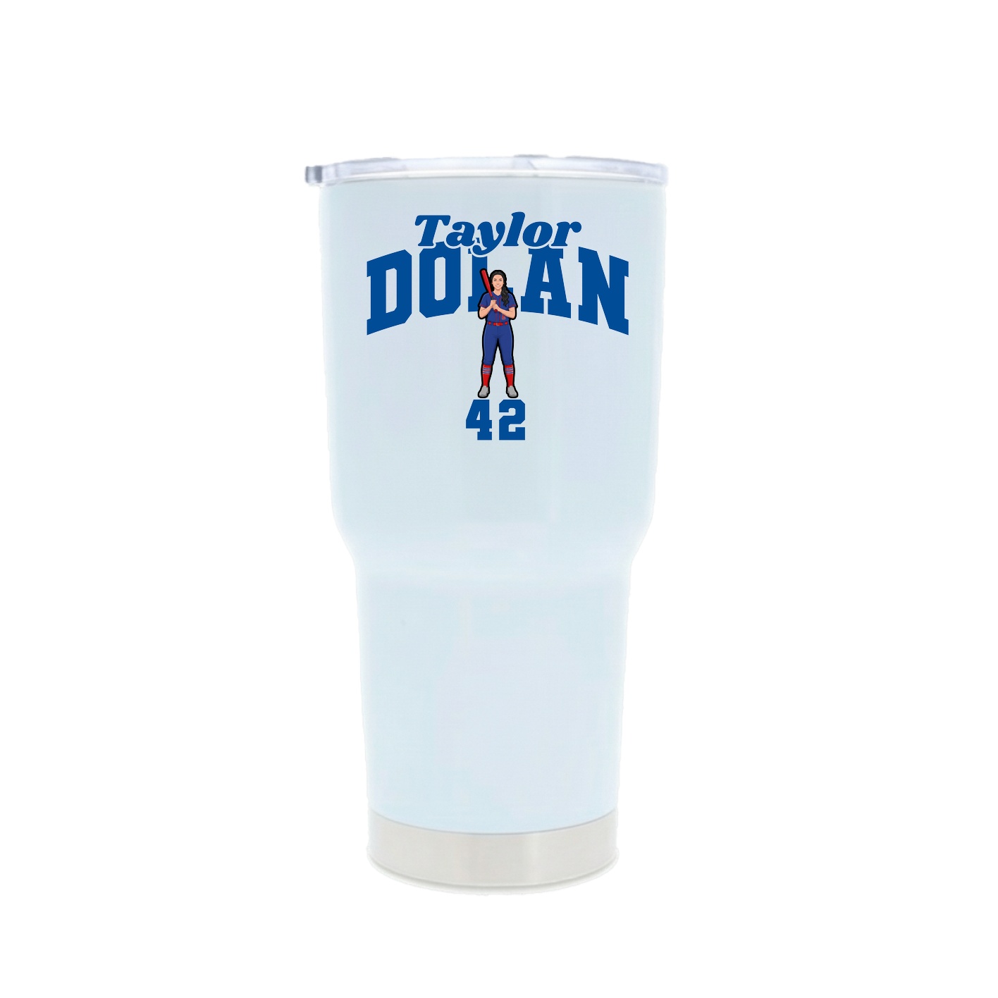 30oz Stainless Steel Tumbler — Signature Arch in White