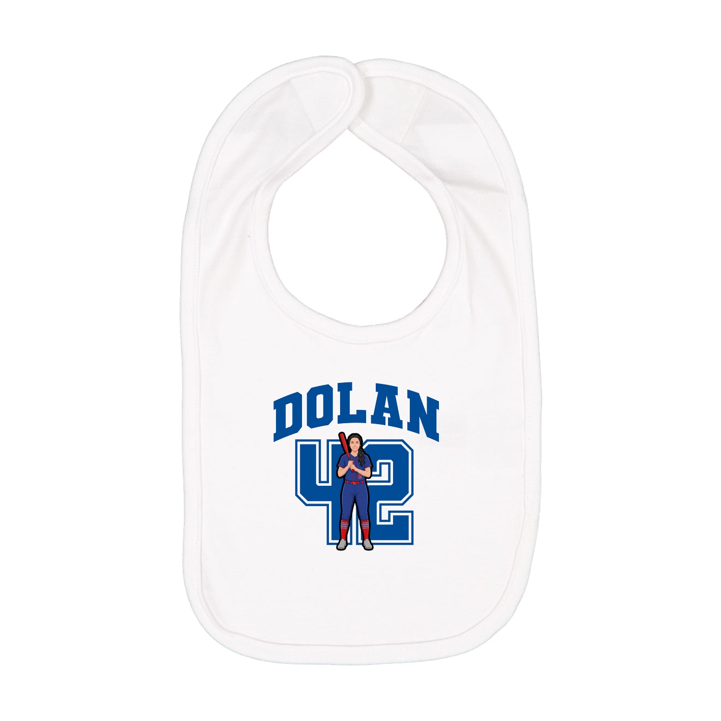 Infant Bib — Number in White