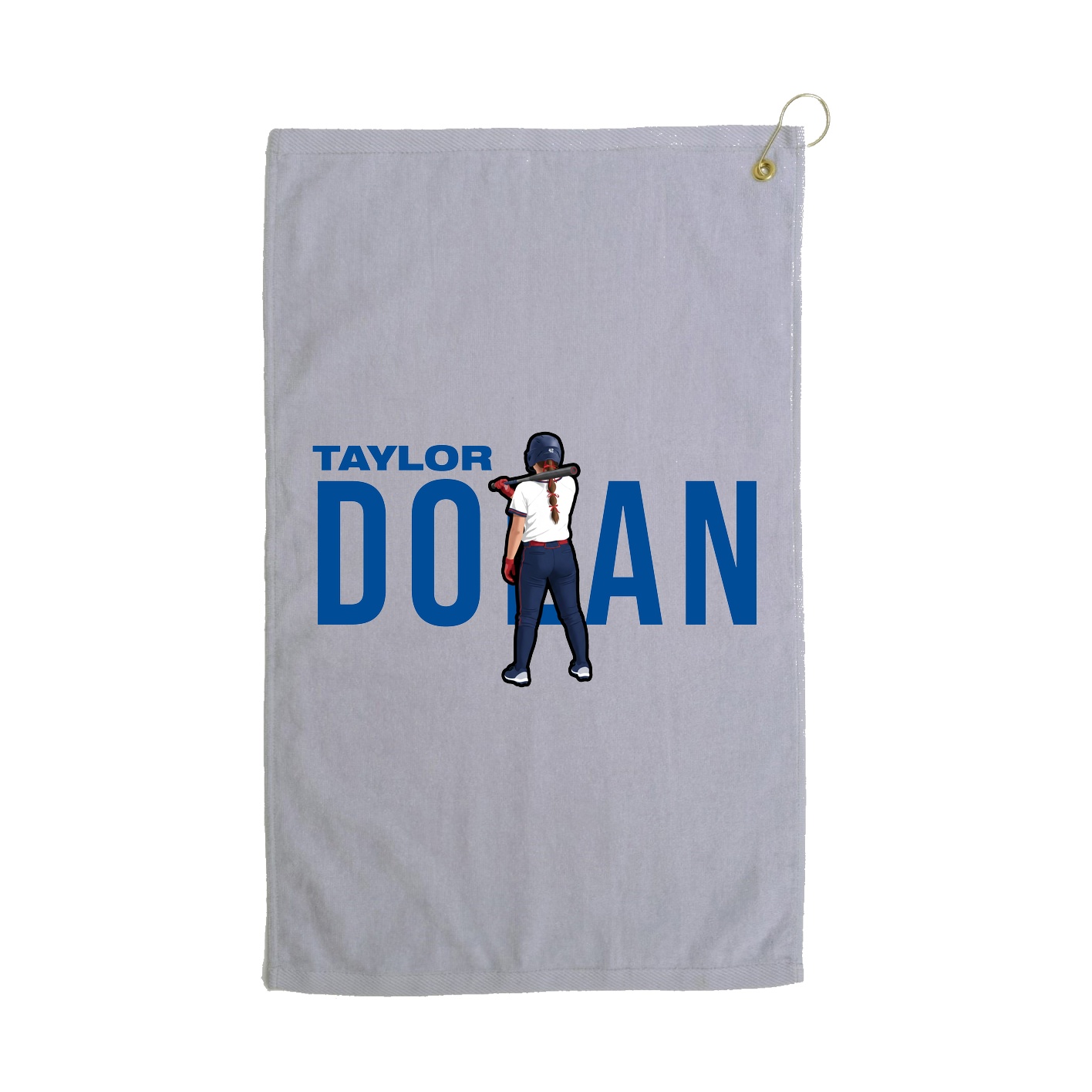 Golf Towel — Player Name in Grey