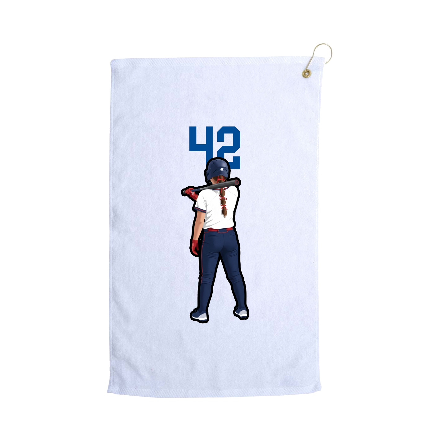 Golf Towel — Number Top in White