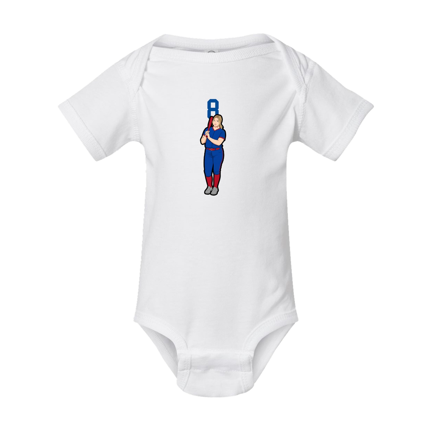 Baby Onesie — Number Top in White