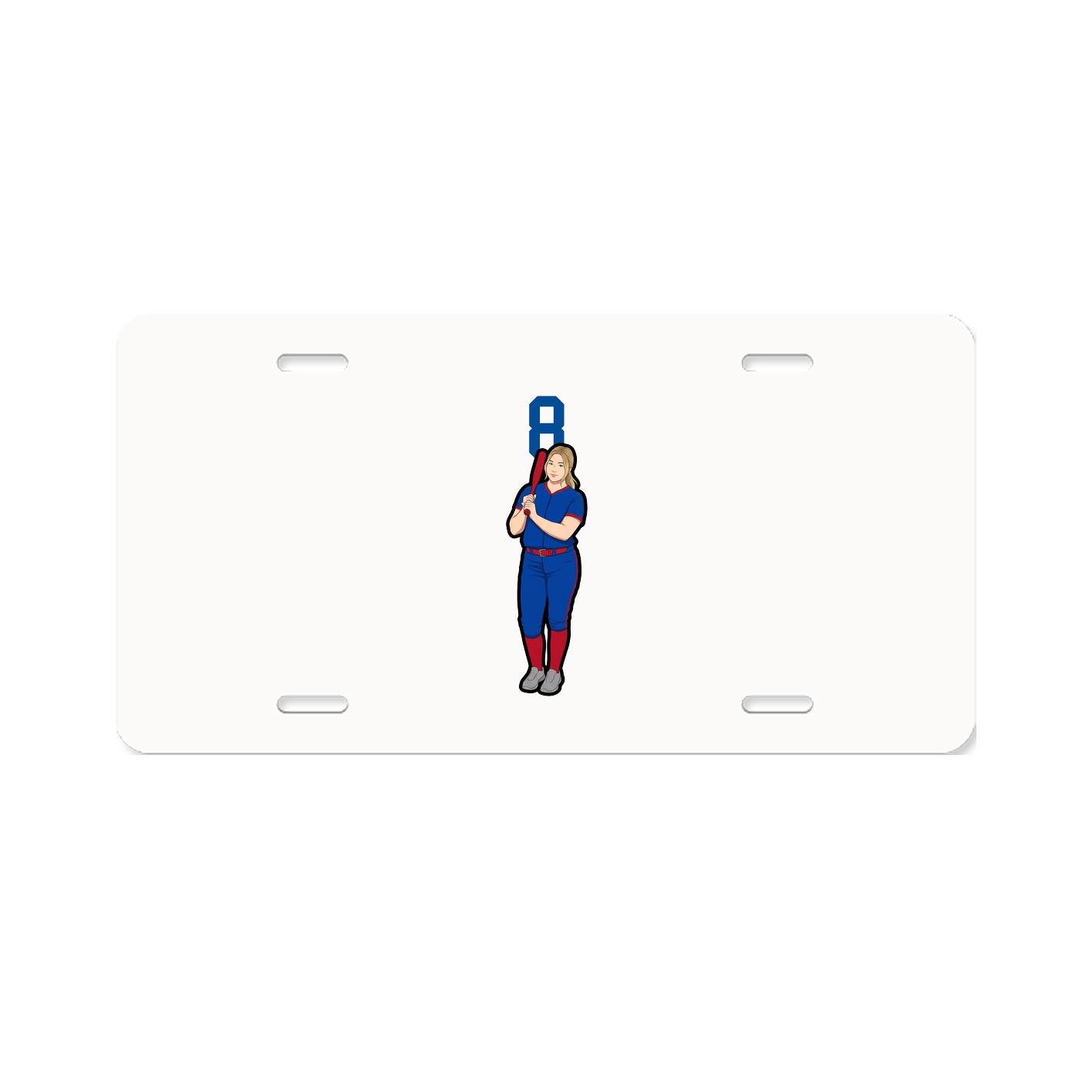 License Plate — Number Top in Classic