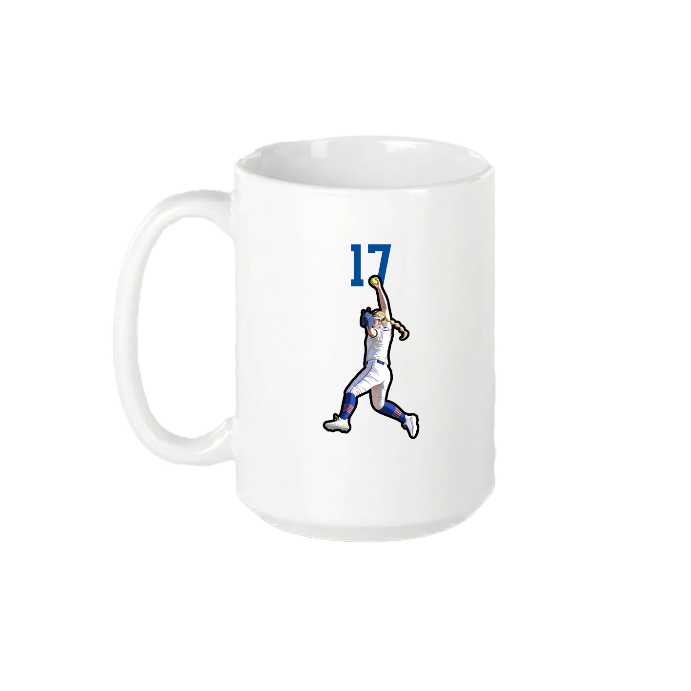 15oz Coffee Mug — Number Top in White