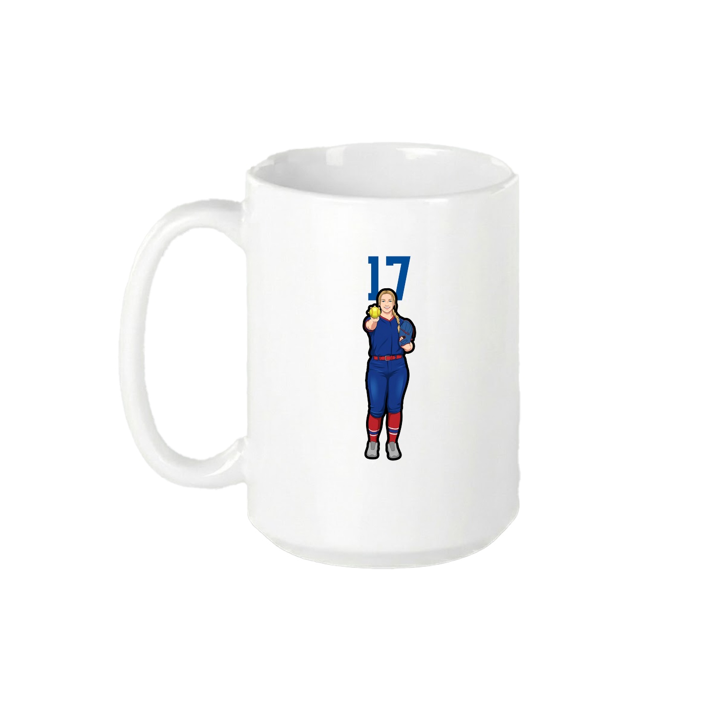 15oz Coffee Mug — Number Top in White