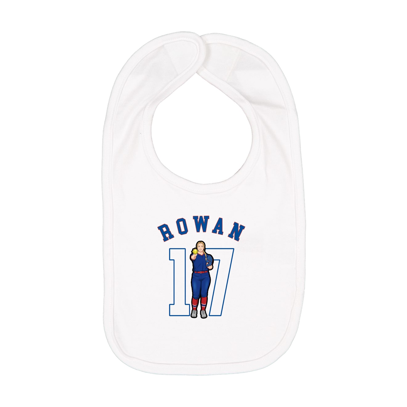 Infant Bib — Shirsey Arch in White