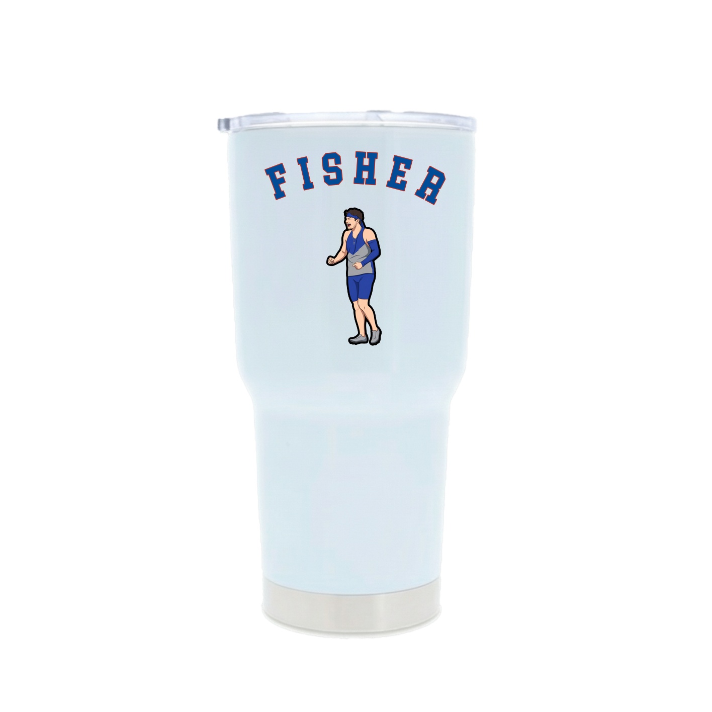 30oz Stainless Steel Tumbler — Shirsey Arch in White